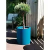 Image de Pot de fleurs rond RIVIERA GRANIT - Plastique - D49 x H535 cm - Bleu