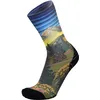 Image de Rywan No Limit Graphik Chaussettes de trail et de randonnée à motif, tige haute, Esprit Montagne Blue, 44-46