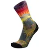 Image de Rywan No Limit Graphik Chaussettes de trail et de randonnée à motif, tige haute, Esprit Montagne Red, 35-37