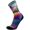 Image de RYWAN No Limit Graphik Chaussettes de trail et de randonnée à motif, tige haute, Lac de Montagne, 40-42