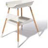 Image de William Kent 1733 Table à Langer Skandi | Design Scandinave, Compacte avec Rangements | Matelas Inclus | Réglable 4 hauteurs | Blanc & Bois