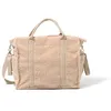 Image de MAÏKA Sac à langer Moumoute | tendance | capacité 22 L | bouclette | 100% polyester | nombreuses poches | tapis à langer inclus | poche isotherme | 2 sangles d'attaches poussette | Rose