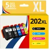 Image de 123CONSOMMABLES - 202XL - Pack Cartouches d'encre Compatible avec Epson 202 XL 202XL pour imprimante Expression Premium XP6100 XP6005 XP6105 (Pack de 5)