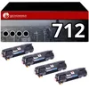 Image de 123CONSOMMABLES - Pack 4 Toners Compatible Canon 712 Noir