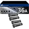 Image de 123CONSOMMABLES - Pack 4 Toners Compatible HP 36A Noir