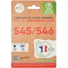 Image de Pack de cartouches d'encre compatibles noire + 3 couleurs 545/546 JETLINE