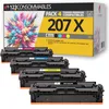Image de 123CONSOMMABLES - 207X - Pack 4 Toner Compatible pour HP 207X 207A Color LaserJet Pro MFP M283fdw M255dw M282nw M283fdn M255nw W2210X W2211X W2212X W2213X Multipack (Noir Cyan Magenta Jaune)