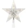 Image de Cimier étoile Lumineux LED Blanc Chaud avec 3 LEDs Flash Blanc Pur   PVC Argent Transparent   Intérieur IP20   18 x 20 x 15 cm   Décoration Sommet Sapin de Noël   Blachere Illumination