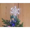 Image de Flocon de Neige Cimier Micro LED Blanc Pur - Décoration Sapin Noël