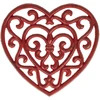 Image de Comptoir de Famille - Dessous de plat Coeur Rhodonea rouge - 19x18 cm OS