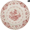 Image de Comptoir de Famille - 6 Assiettes plates Clothilde bordeaux - D.26 cm OS