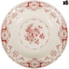 Image de Comptoir de Famille - 6 Assiettes creuses Clothilde bordeaux - D.22.5 cm OS
