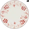 Image de Comptoir de Famille - 6 Assiettes plates Margaux rouges - D.26 cm OS