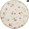 Image de Comptoir de Famille - 6 Assiettes dessert Rose rose/doré - D.20.5 cm OS