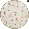 Image de Comptoir de Famille - 6 Assiettes creuses Rose rose/doré - D.23 cm OS