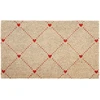 Image de Comptoir de Famille - Paillasson Point Coeur gris/rouge - 73x43 cm OS