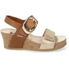 Image de Mephisto Leandre Sandales compensées pour femme, Sable léger, 38 EU