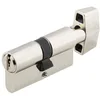 Image de Cylindre à bouton 5 goupilles 5G laiton nickelé B30x30 sur variure MV2mm - HERACLES - C100B10MV2