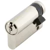 Image de Demi-cylindre européen 5 goupilles 5G 10x75mm pour fermeture anti-panique laiton nickelé 3 clés - HERACLES - C100118