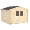 Image de Forest Style Abri Volta 8,9m² Brut - 212 x 183 cm - 28mm - Madriers emboités