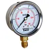 Image de Syveco 1613003 Série 1613 Indicateur de pression en acier inoxydable, salle de bain, radial, 1/4" BSP, diamètre 63 mm, 0/2.5 bar