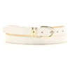 Image de Glove Story - Ceinture en Cuir & Croute de Cuir blanche T.95/110