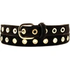 Image de Glove Story - Ceinture en Cuir pleine fleur noire T.100/115