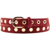 Image de Glove Story - Ceinture en Cuir pleine fleur rouge T.90/105