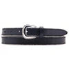 Image de Glove Story - Ceinture en Cuir pleine fleur bleue T.95/110
