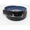 Image de Glove Story - Ceinture cuir de vachette homme-réversible-Largeur 35mm-noir-bleu T.110