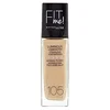Image de Maybelline New York Fit Me ! Fond de teint avec SPF18 pour une peau impeccable, tous les types de peau, n° 105 Natural Ivory, 30 ml
