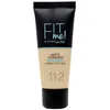 Image de Maybelline New-York - Fond de teint Fluide Fit Me Matte & Poreless - Peaux normales à grasses - Teinte : 112 Soft Beige - 30 ml