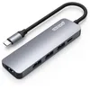 Image de INOVU INHUB4CPD - Hub USB 3.0 4 Ports & 1 Port USB-C Recharge 100W - Câble : 18cm - Compatibilité avec PC, MacBook