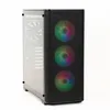 Image de Fox Spirit FG1 - Boîtier PC - Moyen Tour - 3 Ventilateurs ARGB Inclus - Compatible avec Carte mère ATX, Micro ATX, Mini ITX, E-ATX - Panneau latéral en Verre trempé - Noir