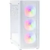 Image de Fox Spirit FG1 - Boîtier PC - Moyen Tour - 3 Ventilateurs ARGB Inclus - Compatible avec Carte mère ATX, Micro ATX, Mini ITX, E-ATX - Panneau latéral en Verre trempé - Blanc