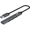 Image de INOVU INHUB4A2 - Hub USB-A 4 Ports - 3 Ports USB 2.0 jusqu'à 480 Mbps - 1 Port USB 3.0 jusqu'à 5 Gbps - Câble 18 cm - Poids Plume - Format Compact