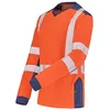 Image de T shirt manches longues fluo SAFE XP HV orange bleu marine T4 XL CEPOVETT 22 9T85 404 4 XL