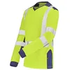 Image de T shirt manches longues fluo SAFE XP HV jaune bleu marine T2 M CEPOVETT 22 9T85 701 2 M