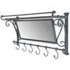 Image de Miroir mural en métal gris 59 x 30 x 21 cm