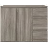 Image de Buffet 2 portes 3 tiroirs OPUS coloris bois foncé