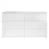 Image de Commode 6 tiroirs OPUS coloris blanc brillant