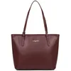 Image de LANCASTER | Smooth - Sac cabas épaule Refente de Cuir de Vachette Lisse Bordeaux