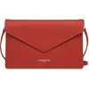 Image de LANCASTER | Pur & Element City - Pochette Refente de Cuir de Vachette Lisse Rouge - In - Or pâle