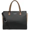 Image de LANCASTER | Smooth - Grand Sac cabas Main Refente de Cuir de Vachette Lisse Noir - Nude - Vison