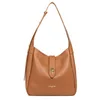 Image de LANCASTER | Top Double - Sac seau Cuir de Vachette Grainé Camel - In - Orange
