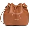 Image de LANCASTER | Alba Double - Sac bourse Cuir de Vachette Grainé Camel - In - Orange