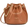 Image de LANCASTER | Alba Double - Petit Sac bourse Cuir de Vachette Grainé Camel - In - Orange