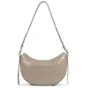 Image de LANCASTER | Suave Ace - Sac demi lune Refente de Cuir de Vachette Lisse Galet Fonce