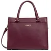 Image de LANCASTER | Foulonné Double - Sac à Main Cuir de Vachette Grainé Bordeaux - In - Or pâle