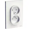 Image de Prise double avec terre complète Schneider Electric Odace blanc